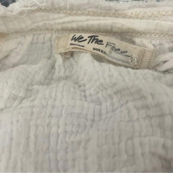 Free People White Textured Button-Up Blouse - Picture 4 of 6